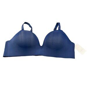 Auden Women's Sz 40D Nursing Bra Lightly Lined Wireless Two Way Straps Blue New